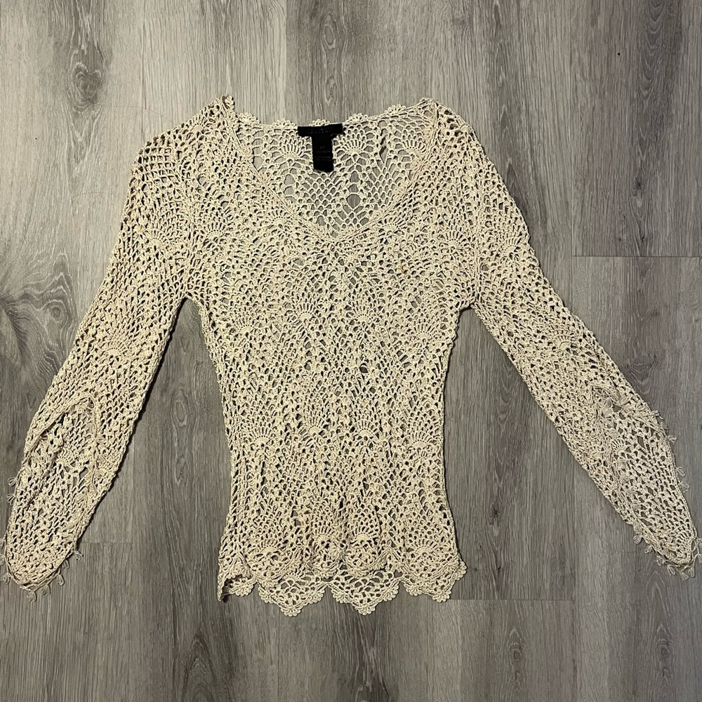y2k knitted bell sleeve top